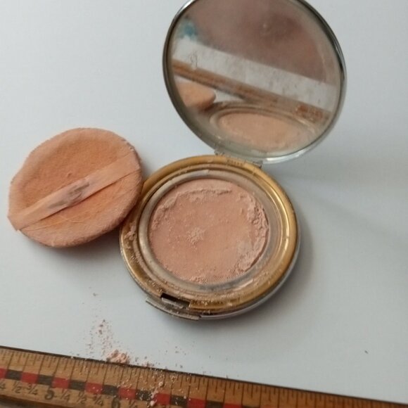 Vintage Gold Bow and Silver Compact Mirror by Evans Makeup Original Antique Gift - Picture 7 of 9